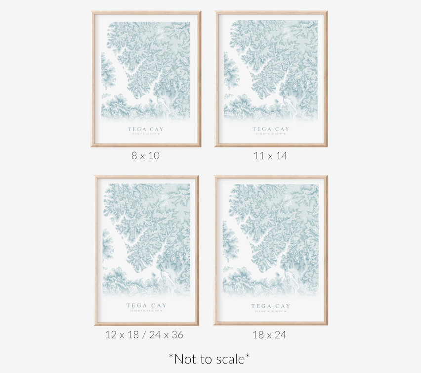 Tega Cay Map Print