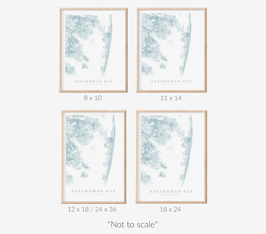 Assawoman Bay Map Print