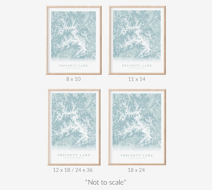 Philpott Lake Map Print