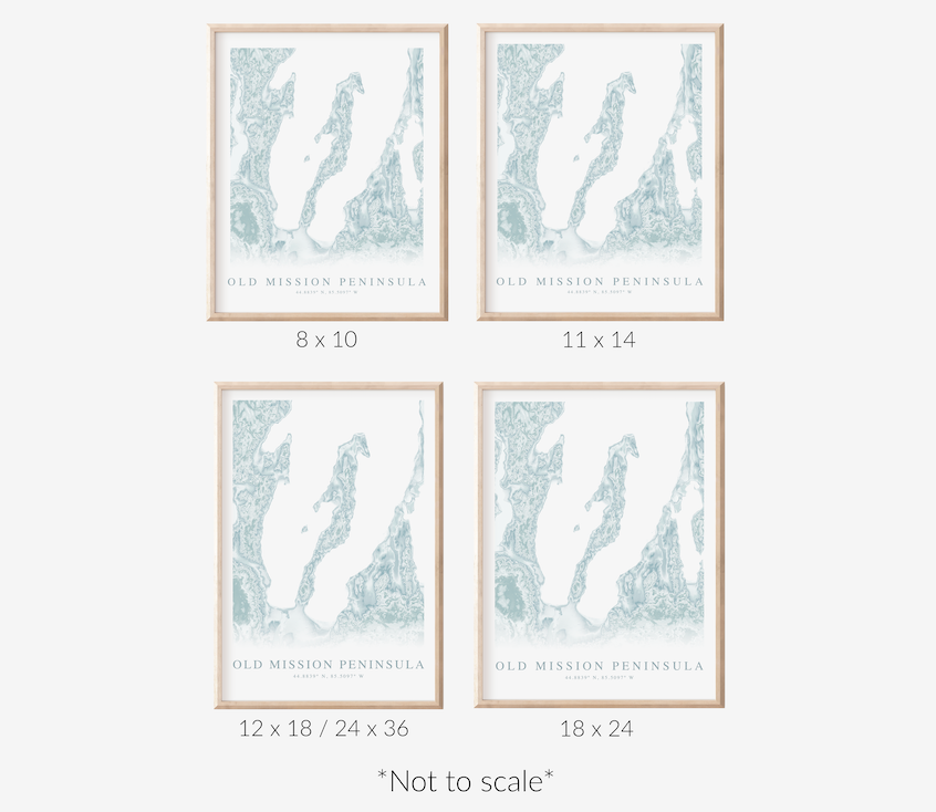 Old Mission Peninsula Map Print