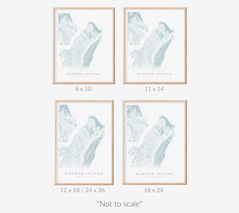 Harbor Island SC Map Print