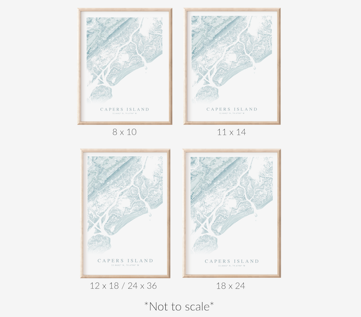 Capers Island Map Print