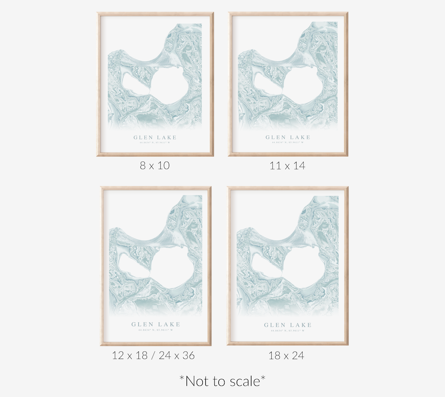Glen Lake Map Print