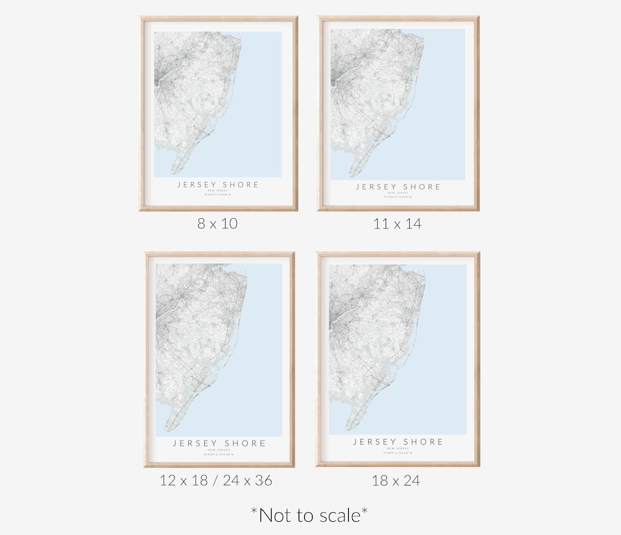 Jersey Shore Map Print