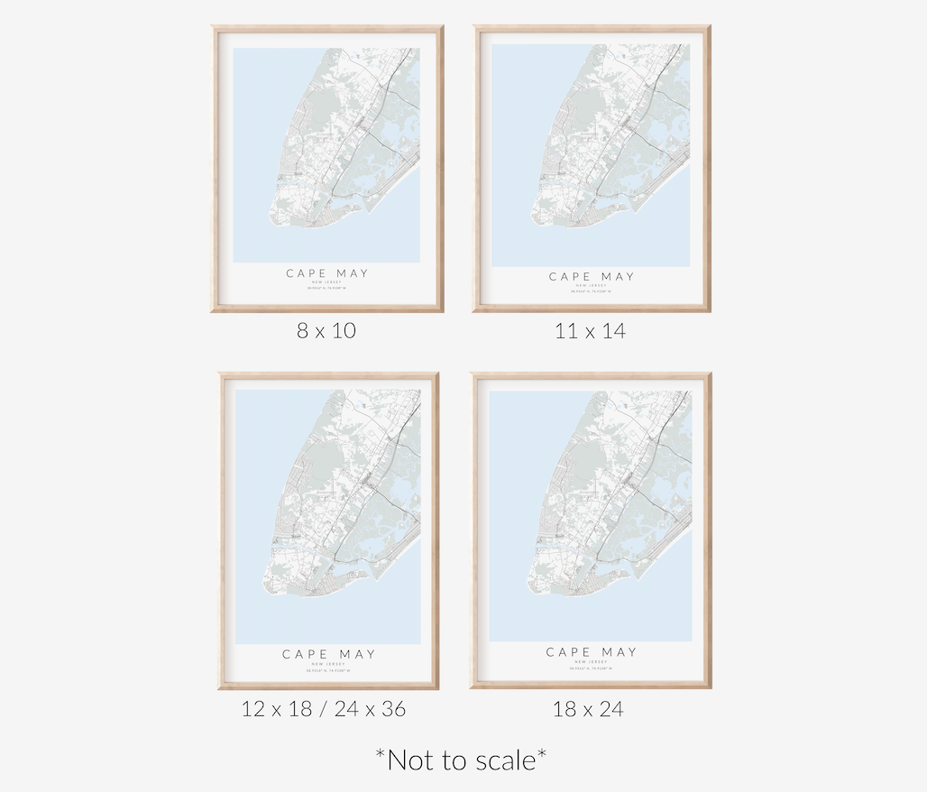 Cape May Map Print