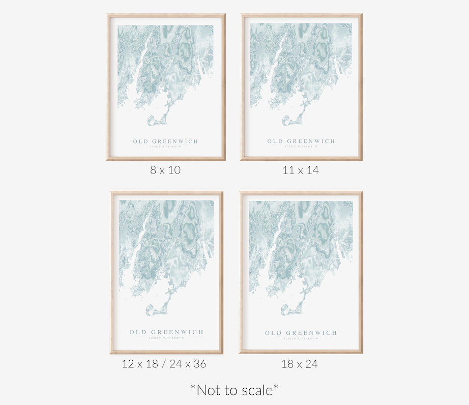 Old Greenwich Map Print