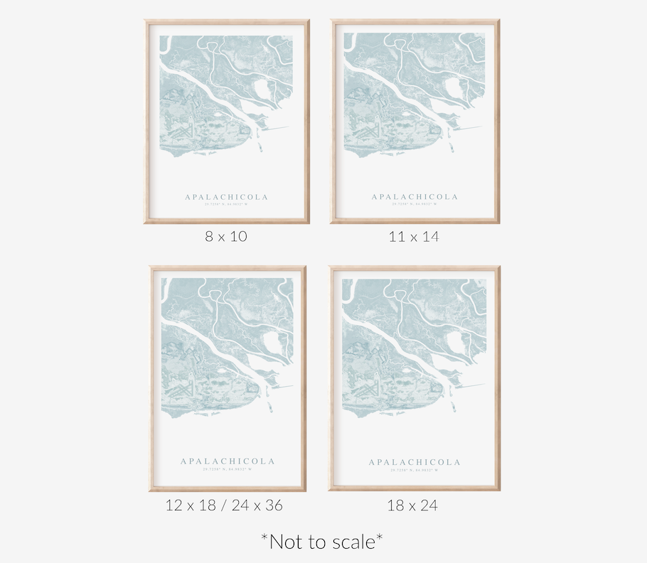 Apalachicola Map Print