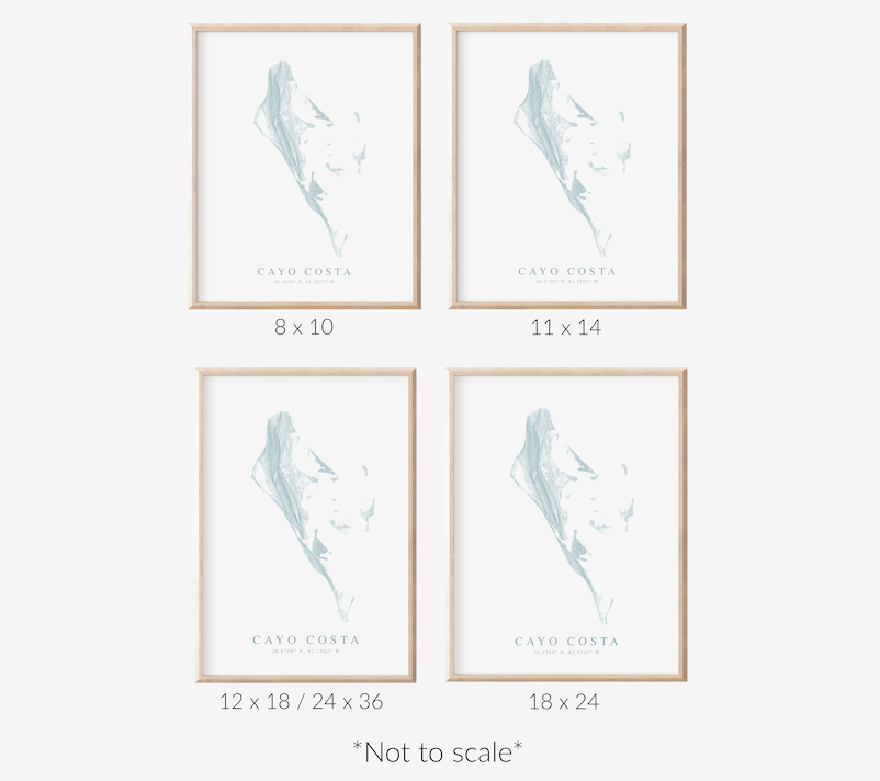 Cayo Costa Map Print