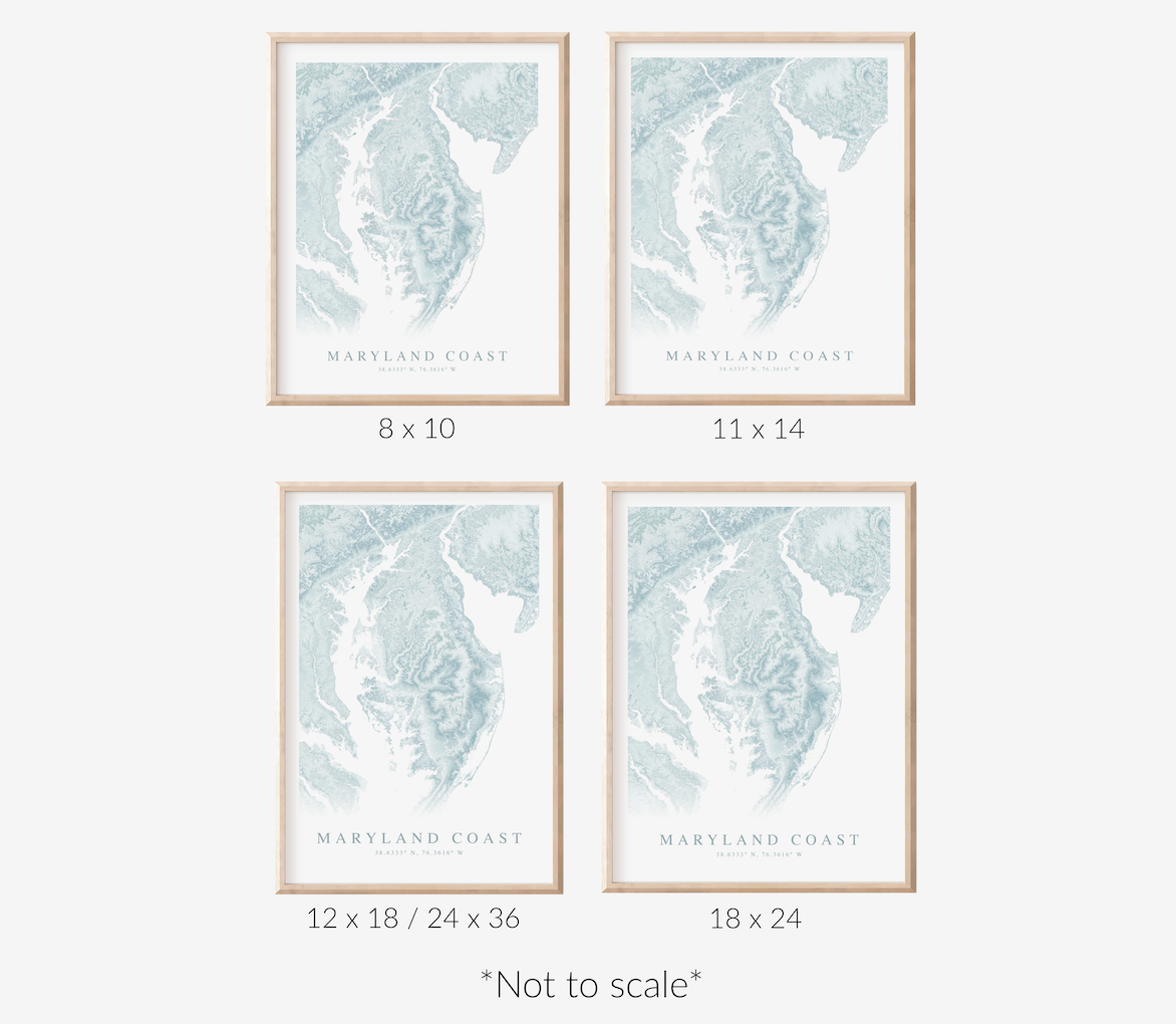 Maryland Coast Map Print