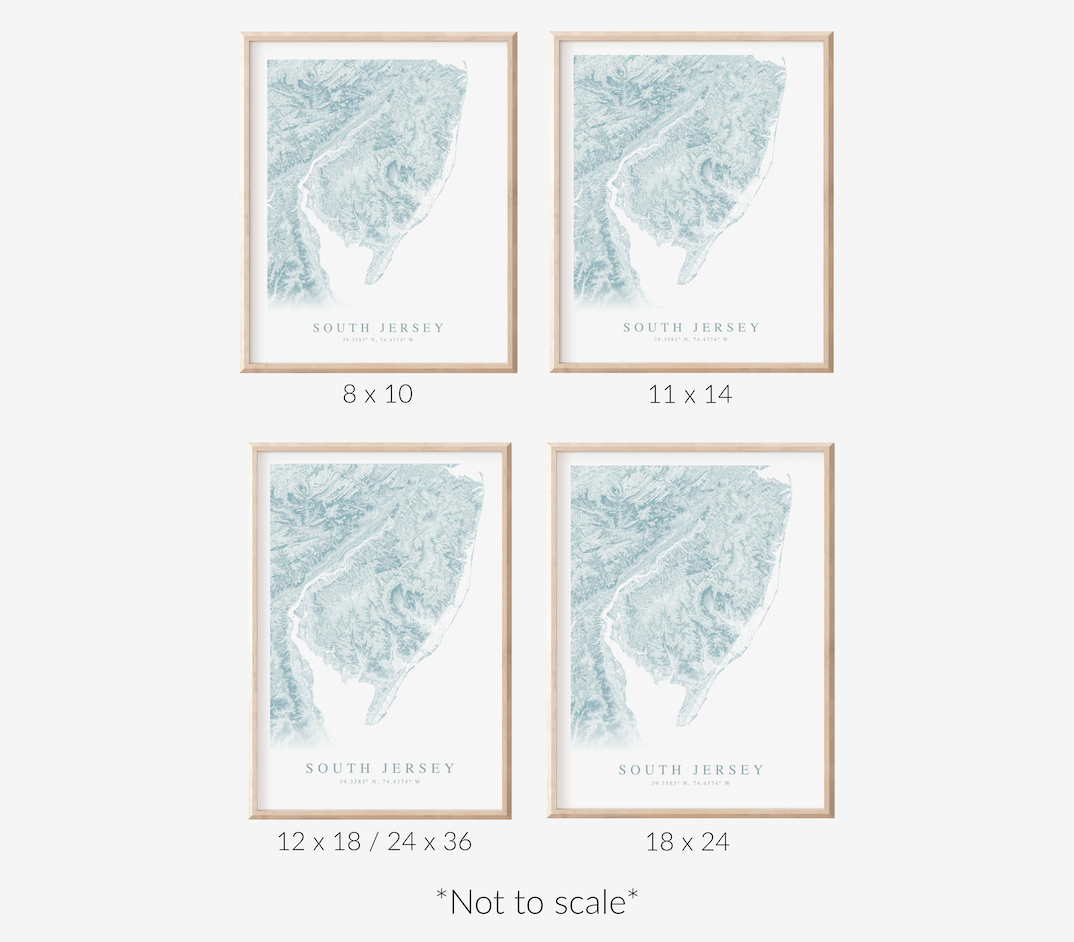 South Jersey Map Print