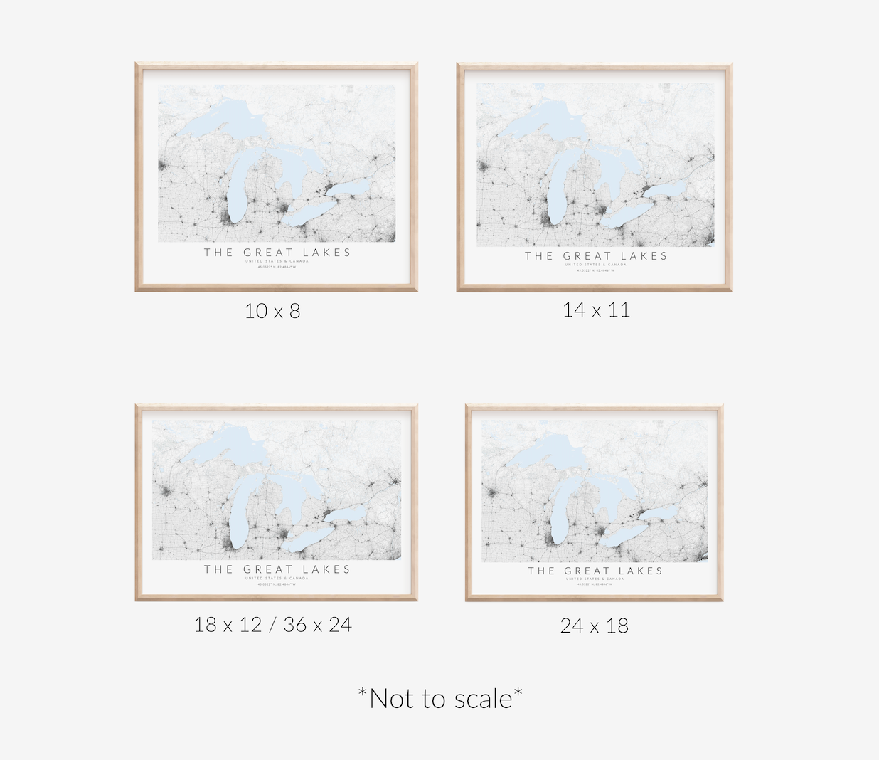 Great Lakes Map Print