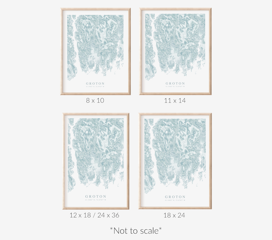Groton CT Map Print