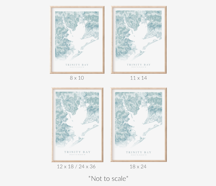Trinity Bay TX Map Print