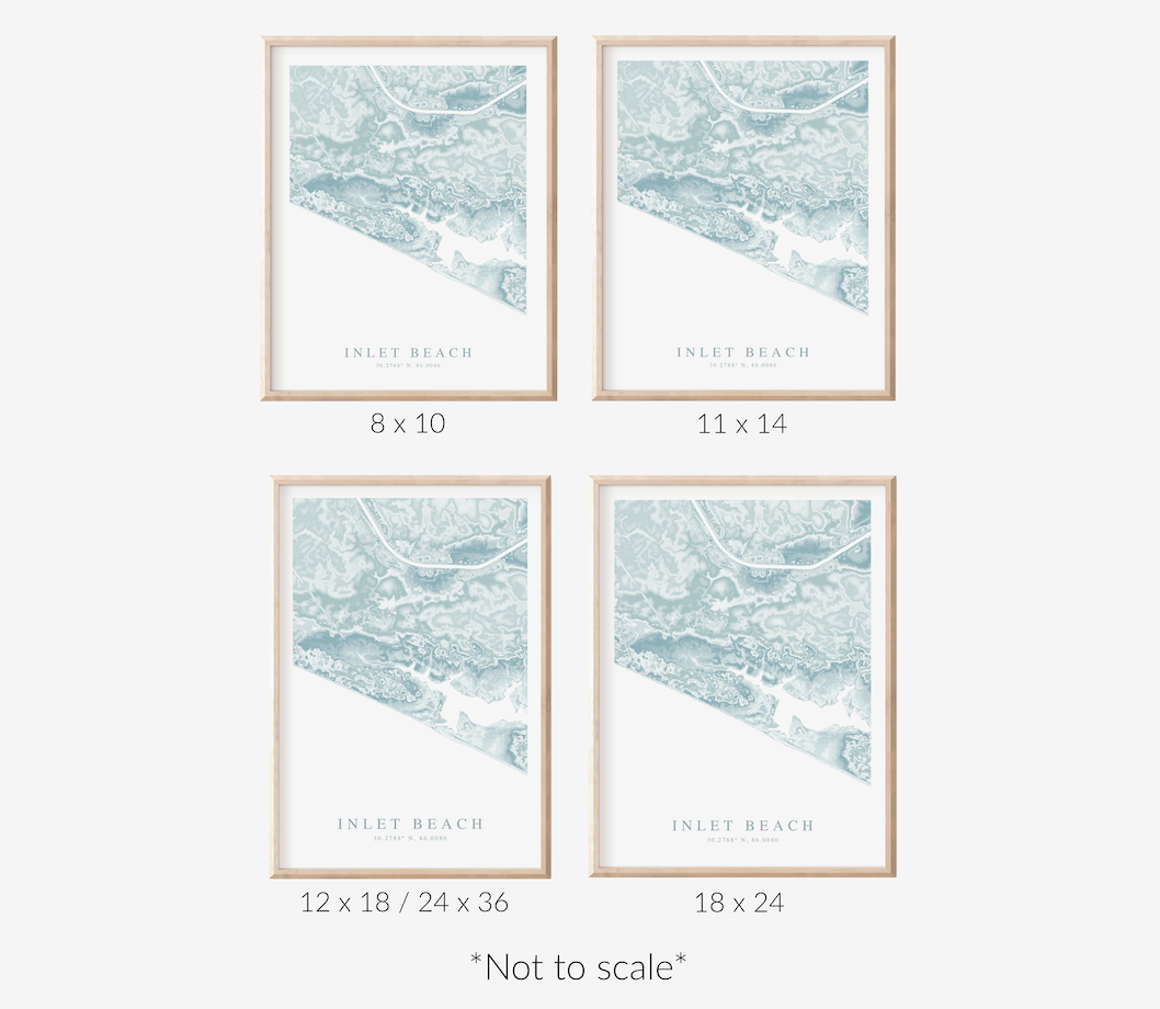 Inlet Beach Map Print