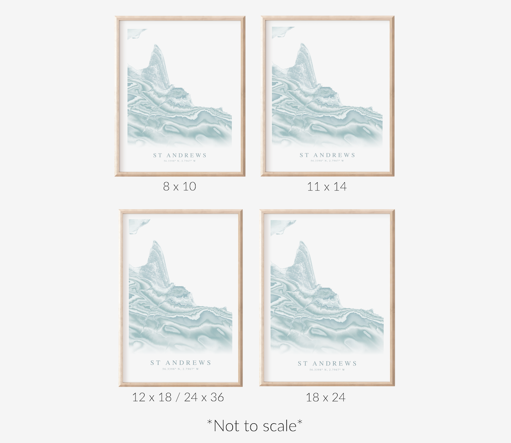 St Andrews Scotland Map Print