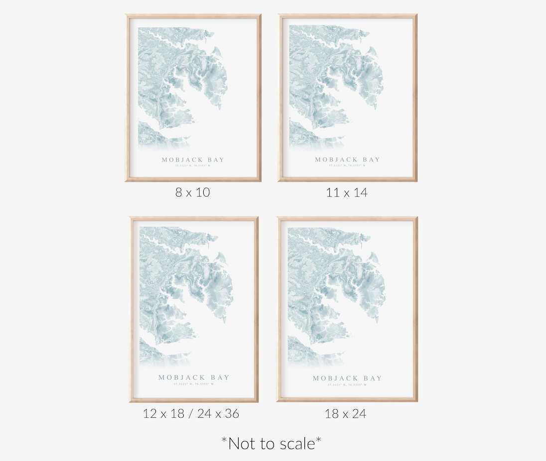 Mobjack Bay Map Print