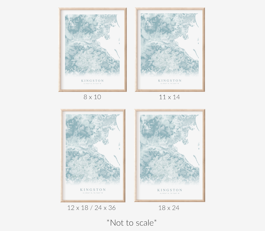 Kingston MA Map Print