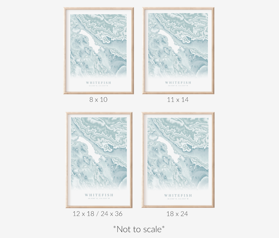 Whitefish Map Print