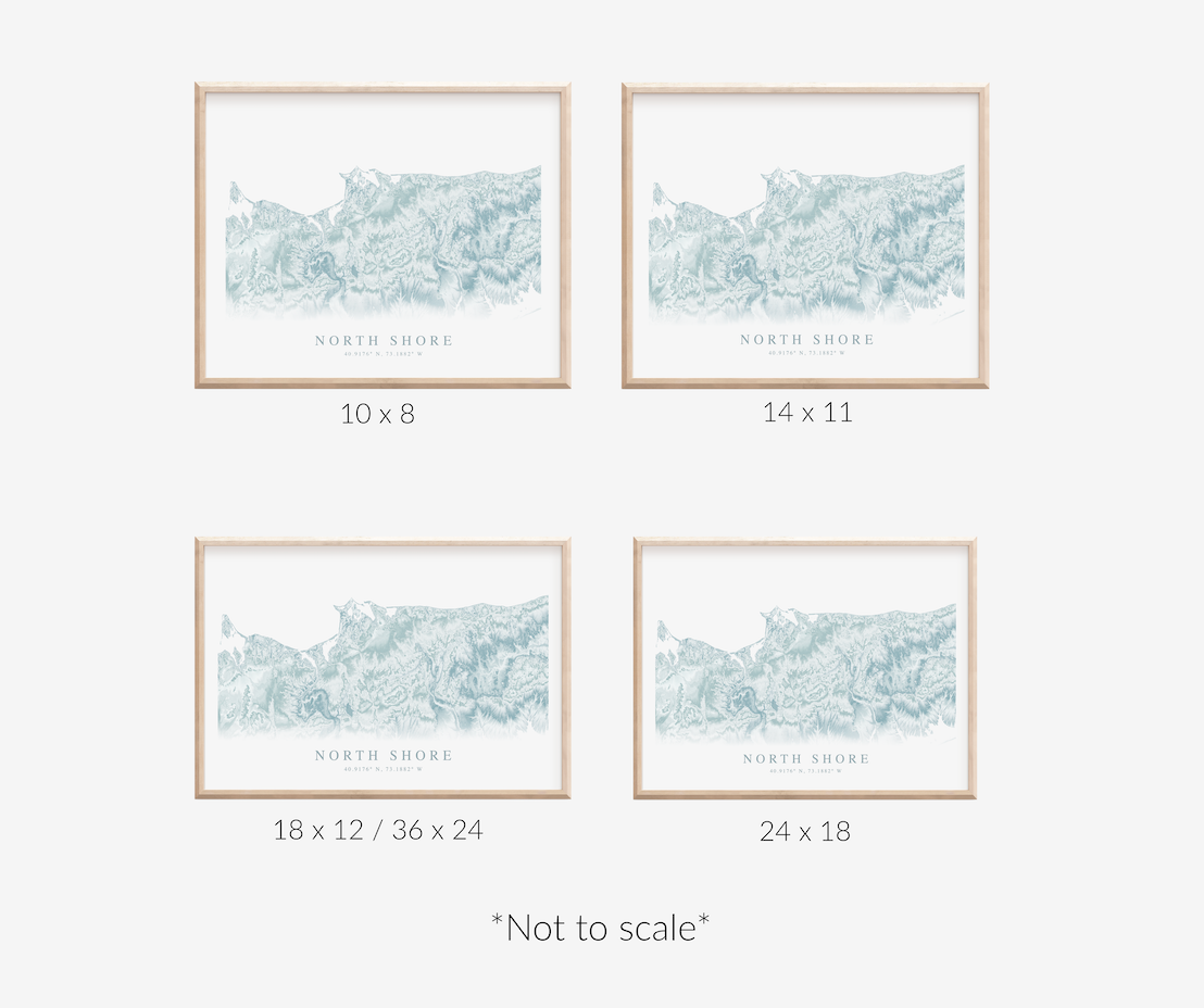 North Shore Long Island Map Print