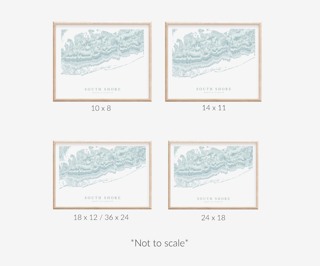 South Shore Long Island Map Print