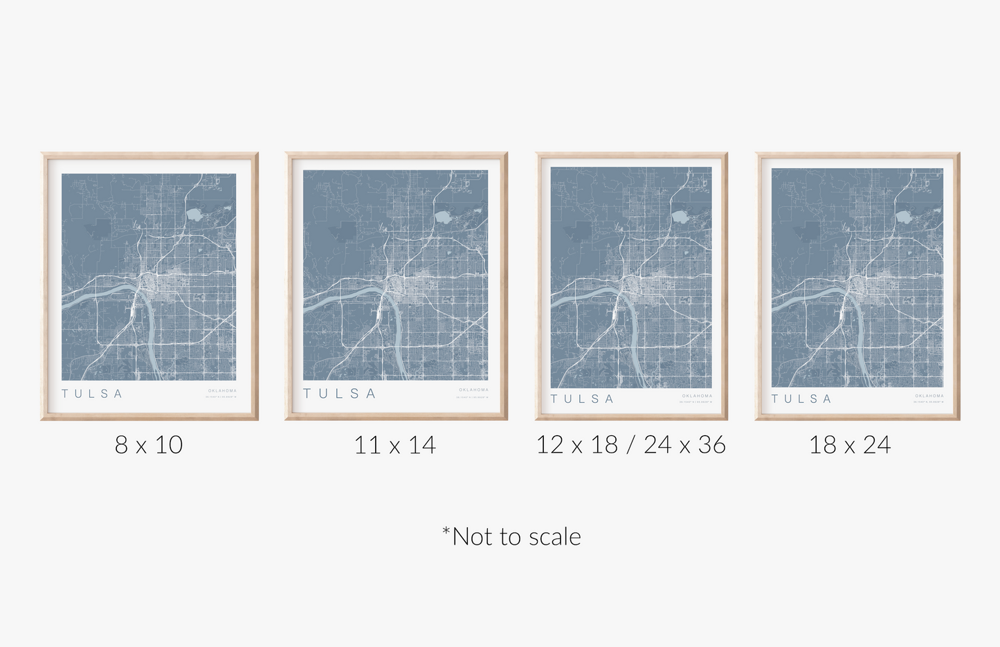Tulsa Oklahoma Map Print