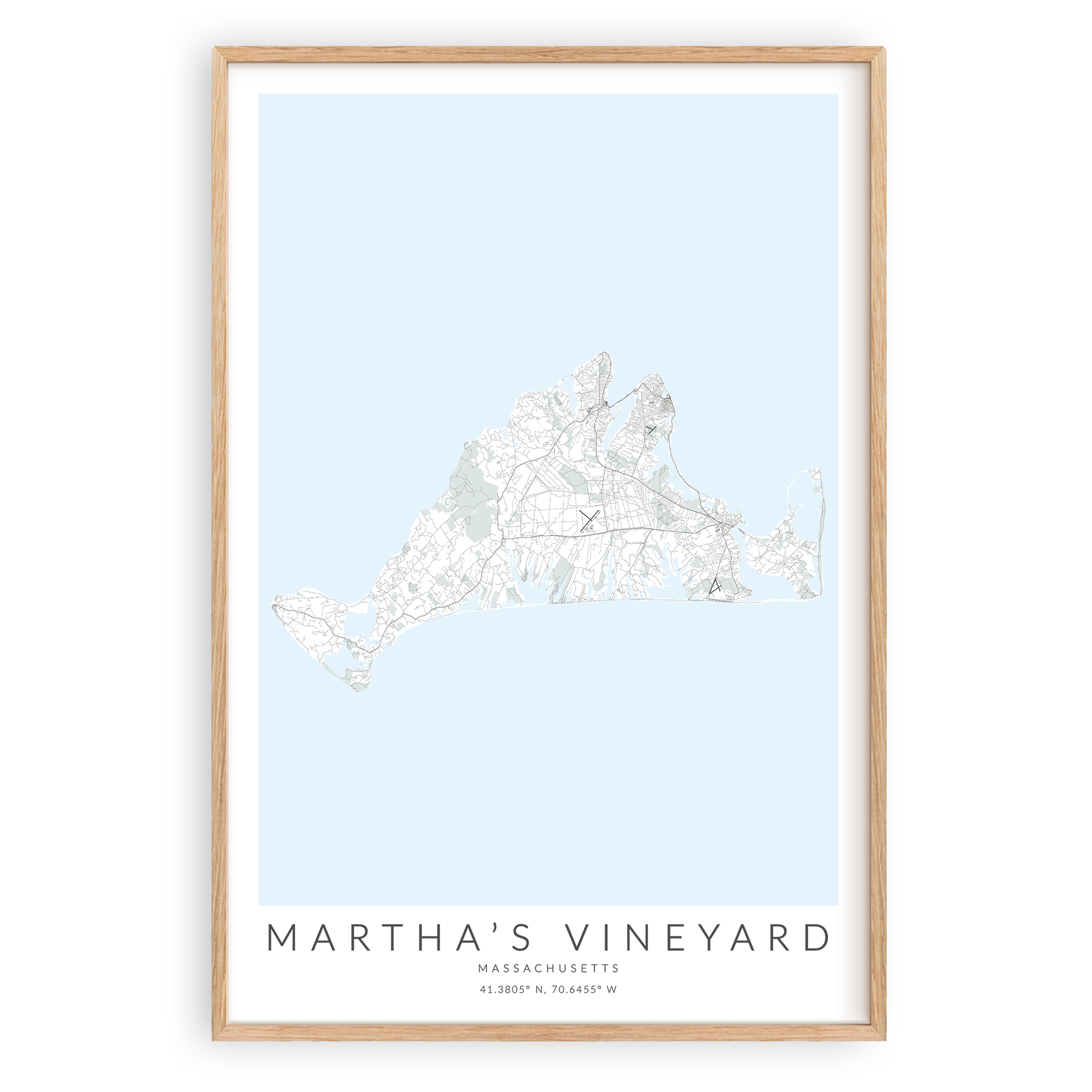 Martha S Vineyard Map Print VirtualMap