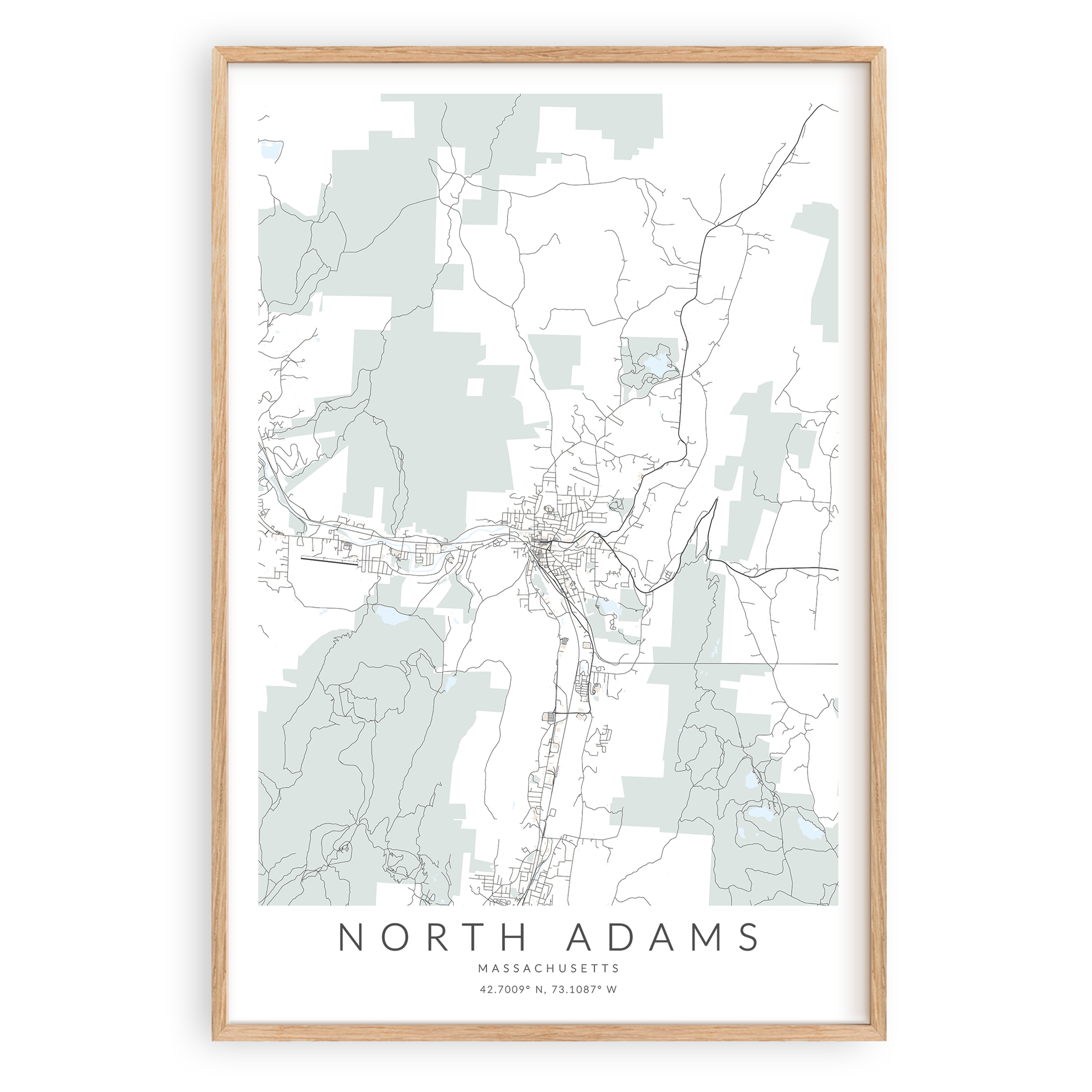North Adams Map Print VirtualMap