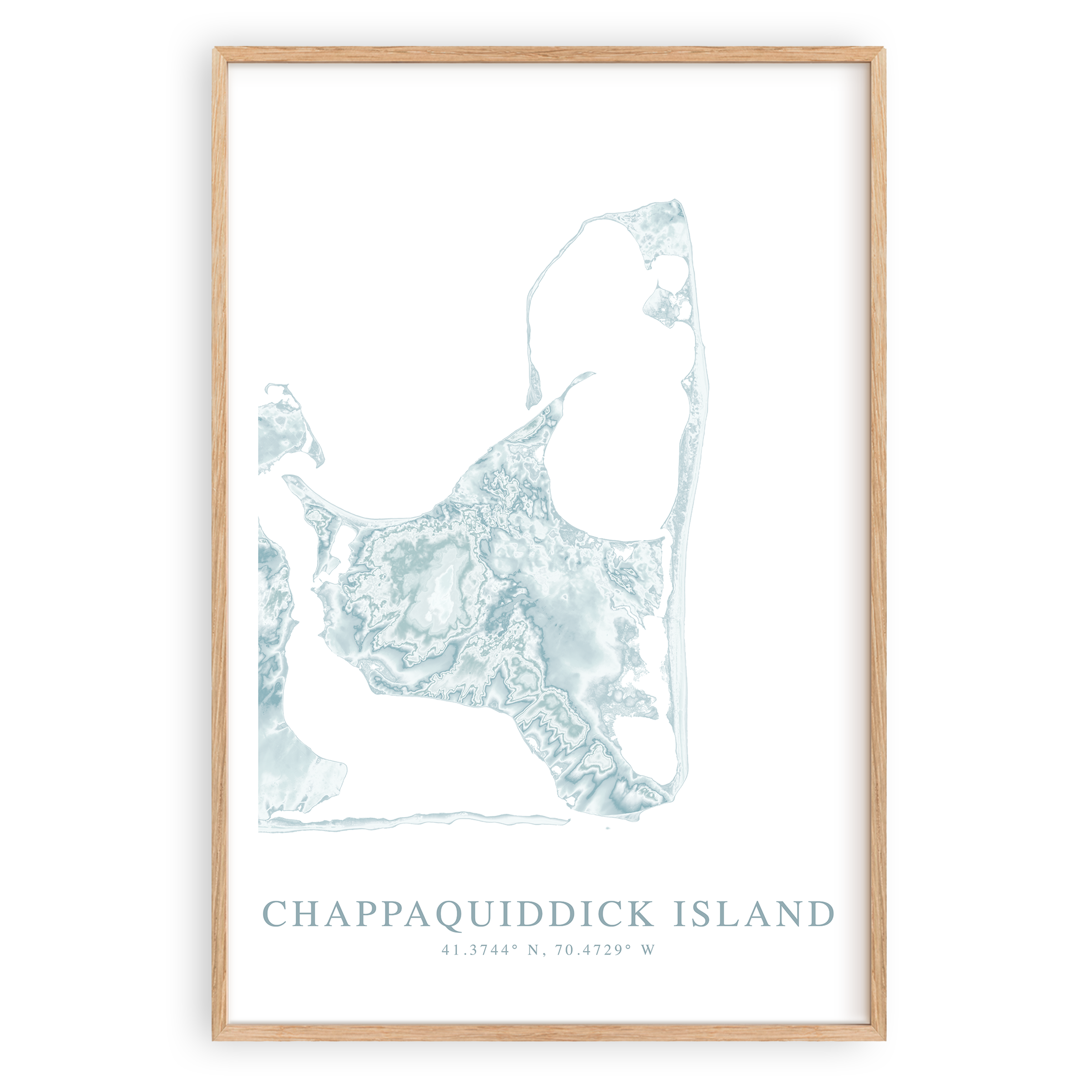 Chappaquiddick Island Map Print VirtualMap