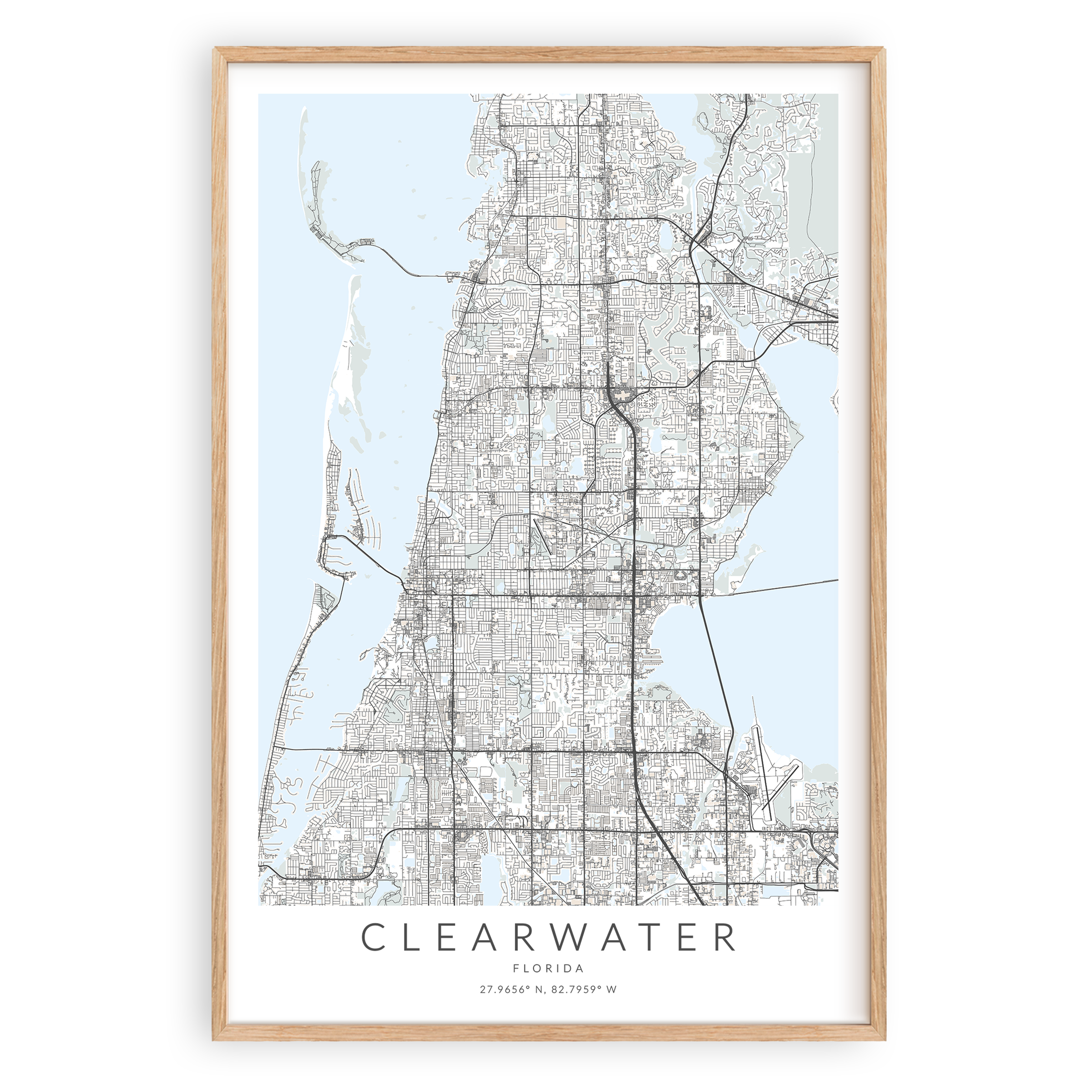 Clearwater Map Print VirtualMap clearwater-map-print-virtualmap