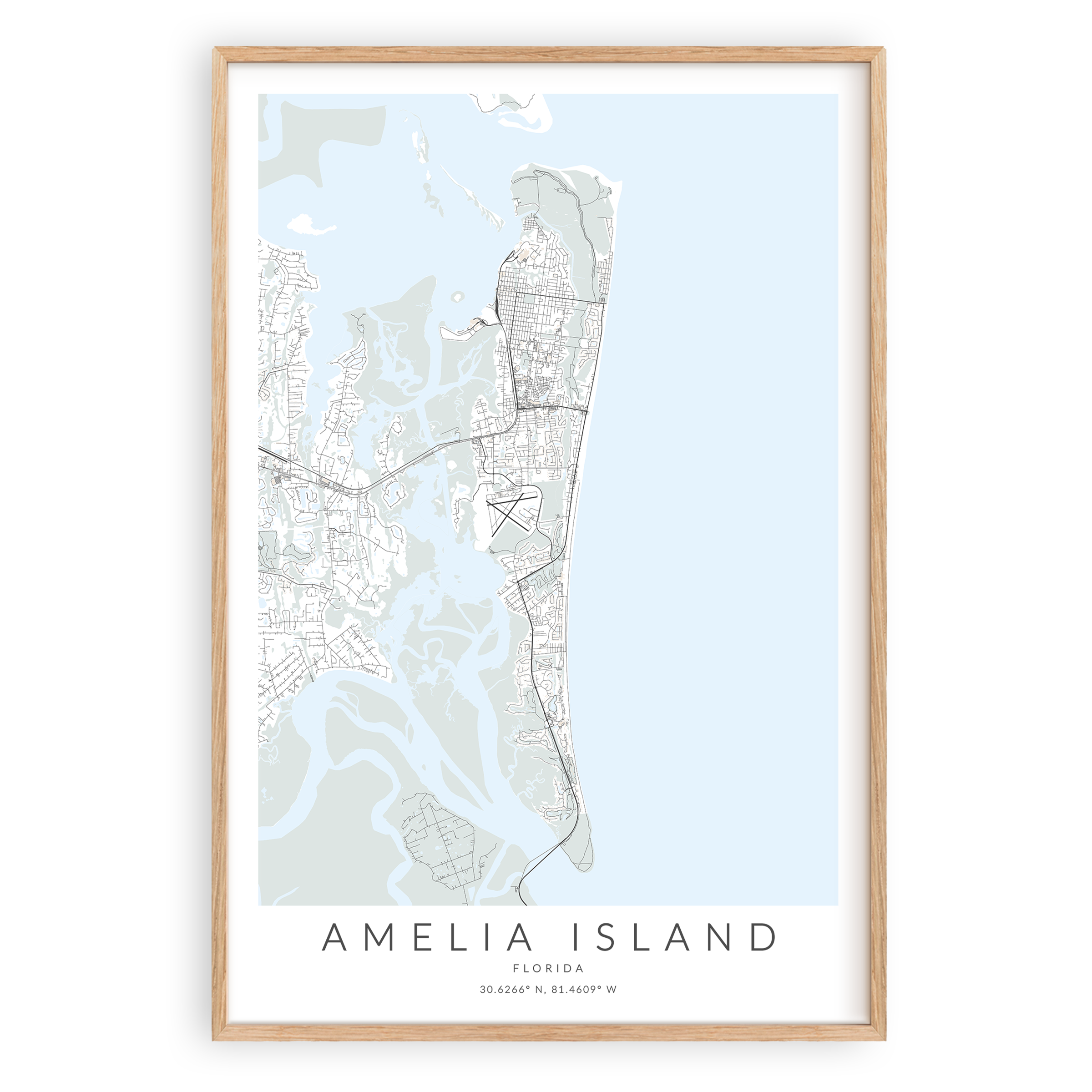 Amelia Island Map Print – VirtualMap