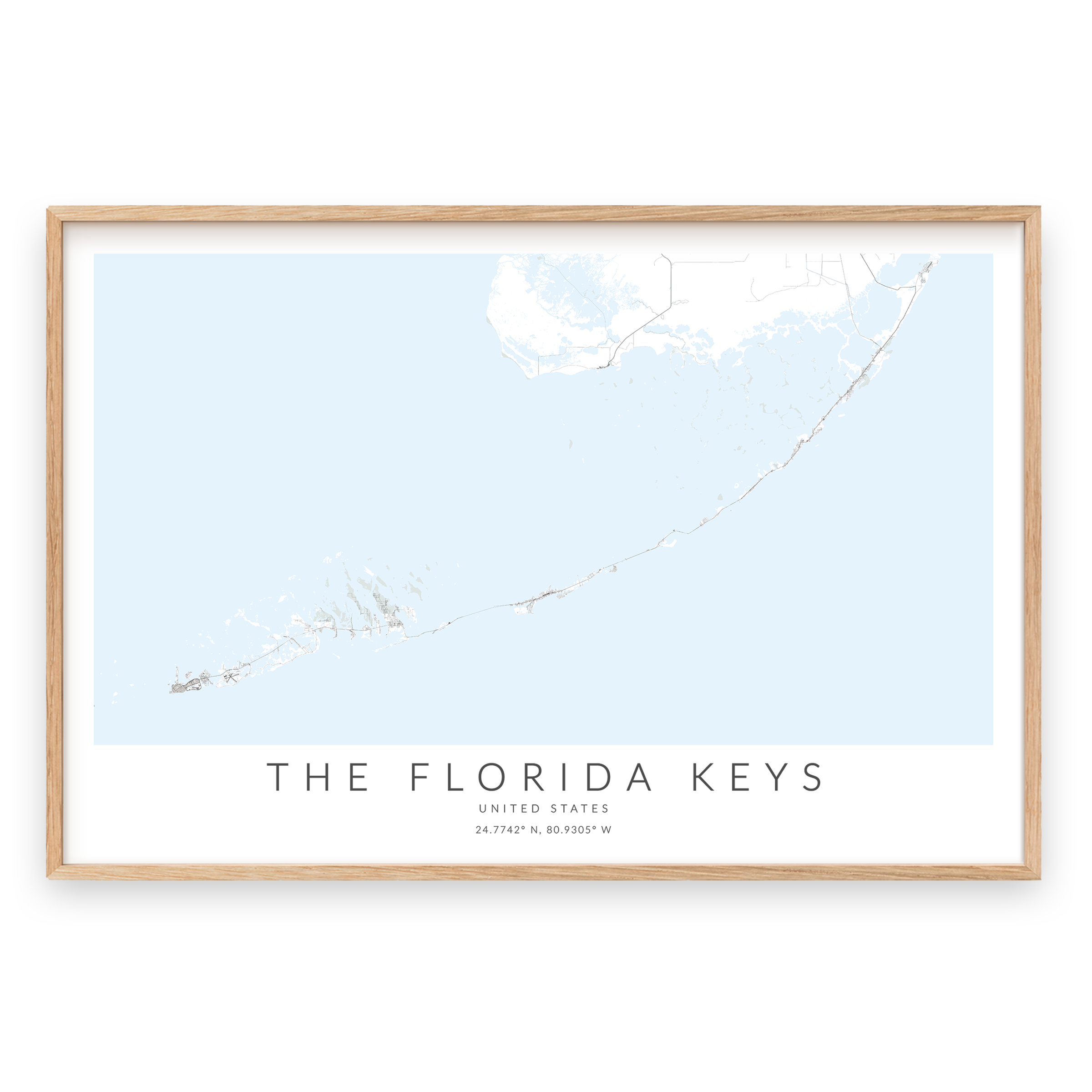 Florida Keys Map Print VirtualMap