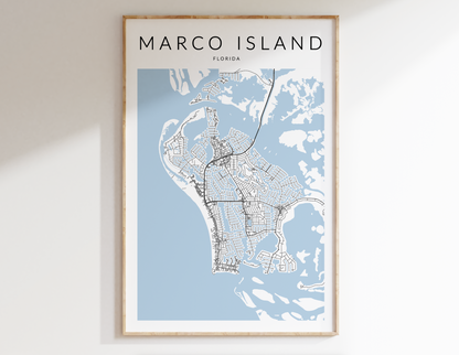 Marco Island Minimalist Map Print