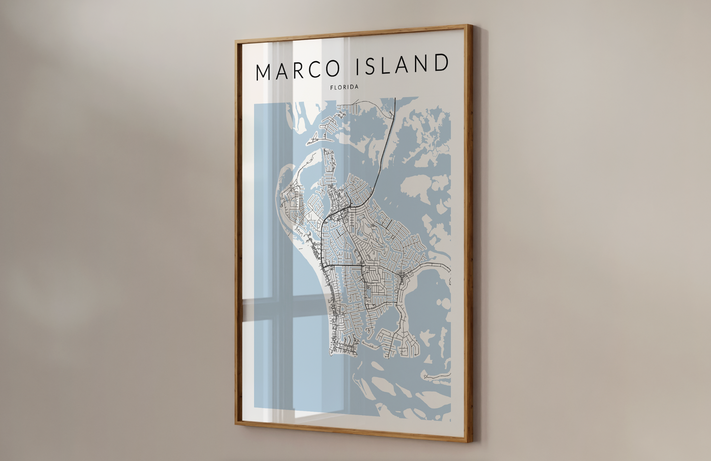 Marco Island Minimalist Map Print