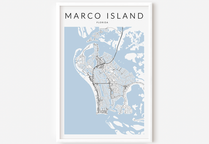 Marco Island Minimalist Map Print