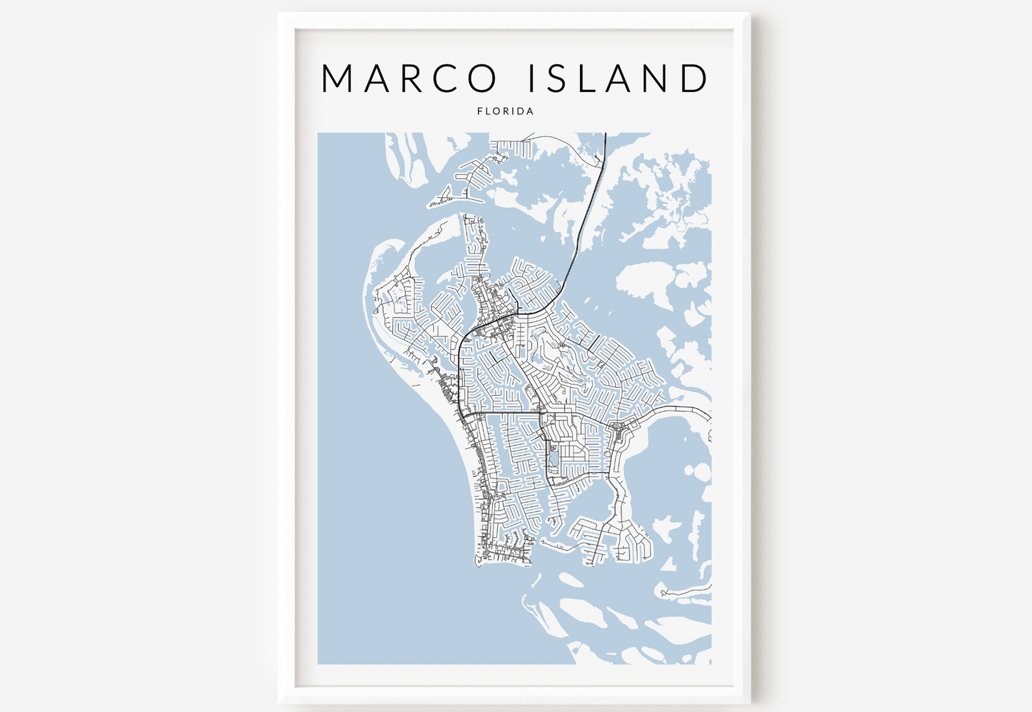 Marco Island Minimalist Map Print