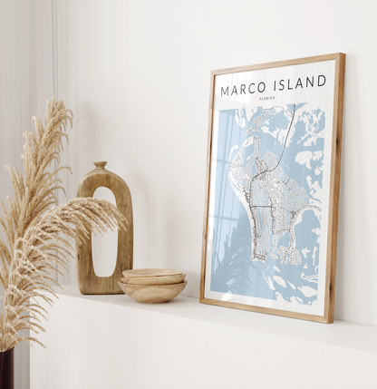 Marco Island Minimalist Map Print
