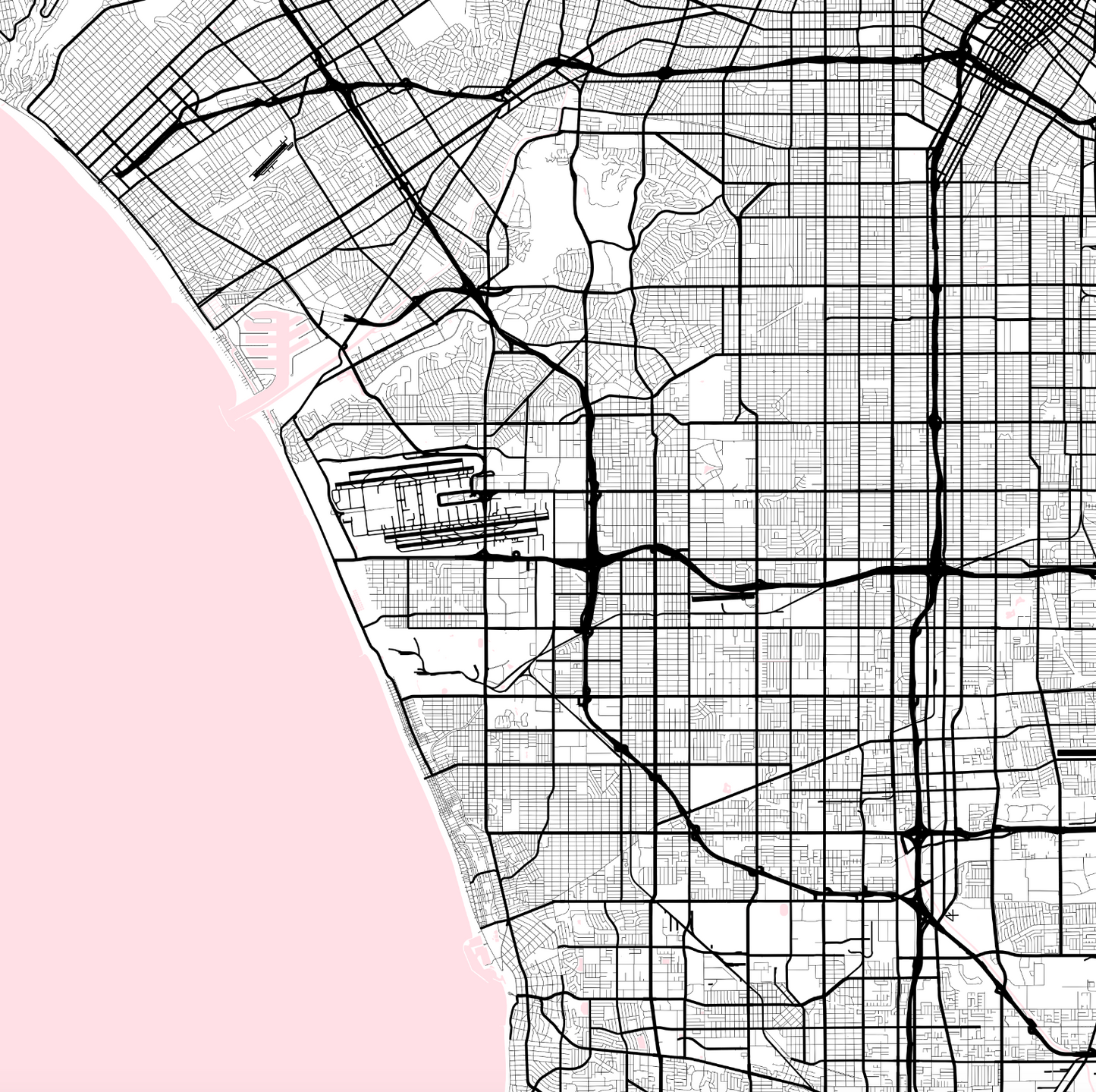 Los Angeles Minimalist Map Print