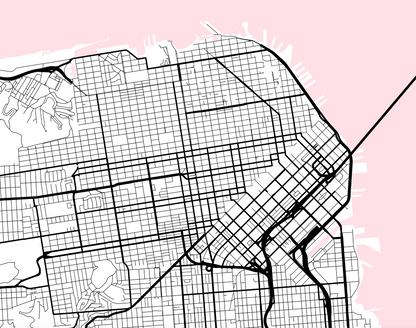 San Francisco Minimalist Map Print
