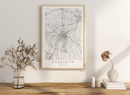 Charlotte Map Print