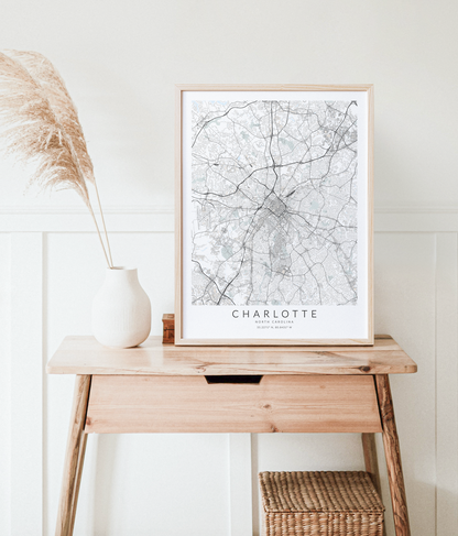 Charlotte Map Print