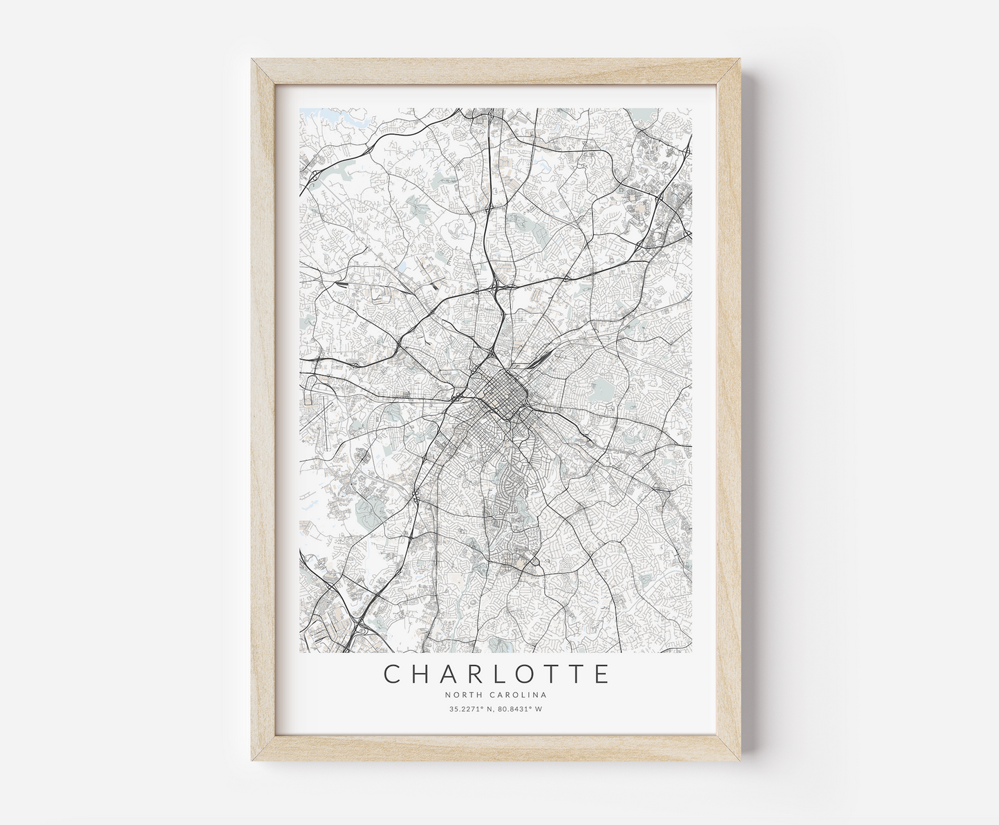 Charlotte Map Print