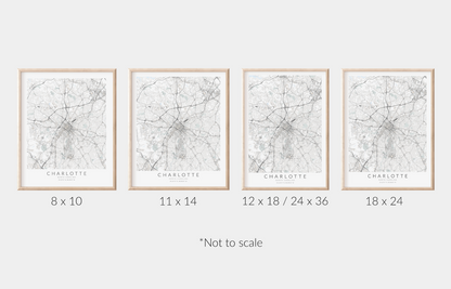 Charlotte Map Print