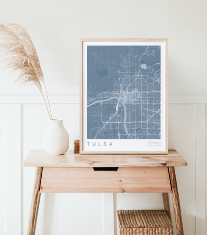 Tulsa Oklahoma Map Print