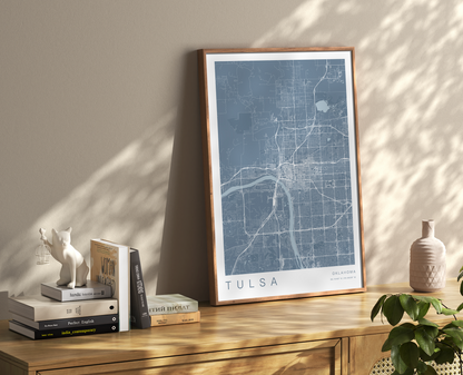 Tulsa Oklahoma Map Print