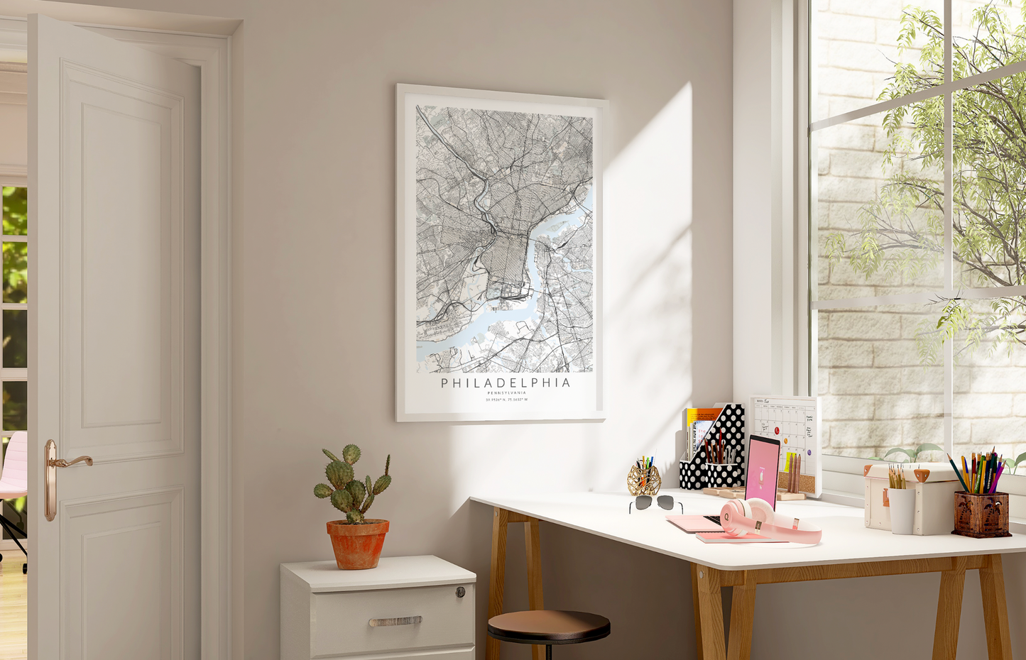 Philadelphia Map Print