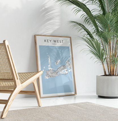 Key West Map Print