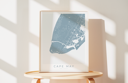 Cape May New Jersey Map Print