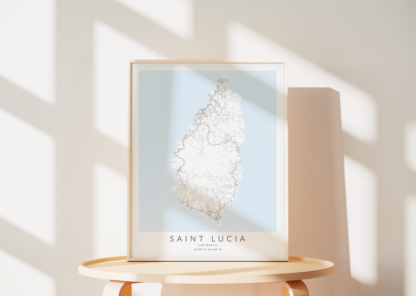 Saint Lucia Map Print