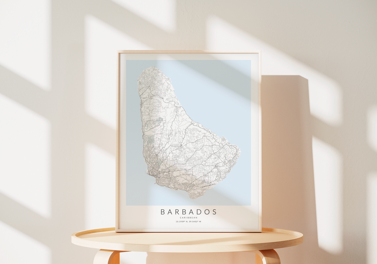 Barbados Map Print