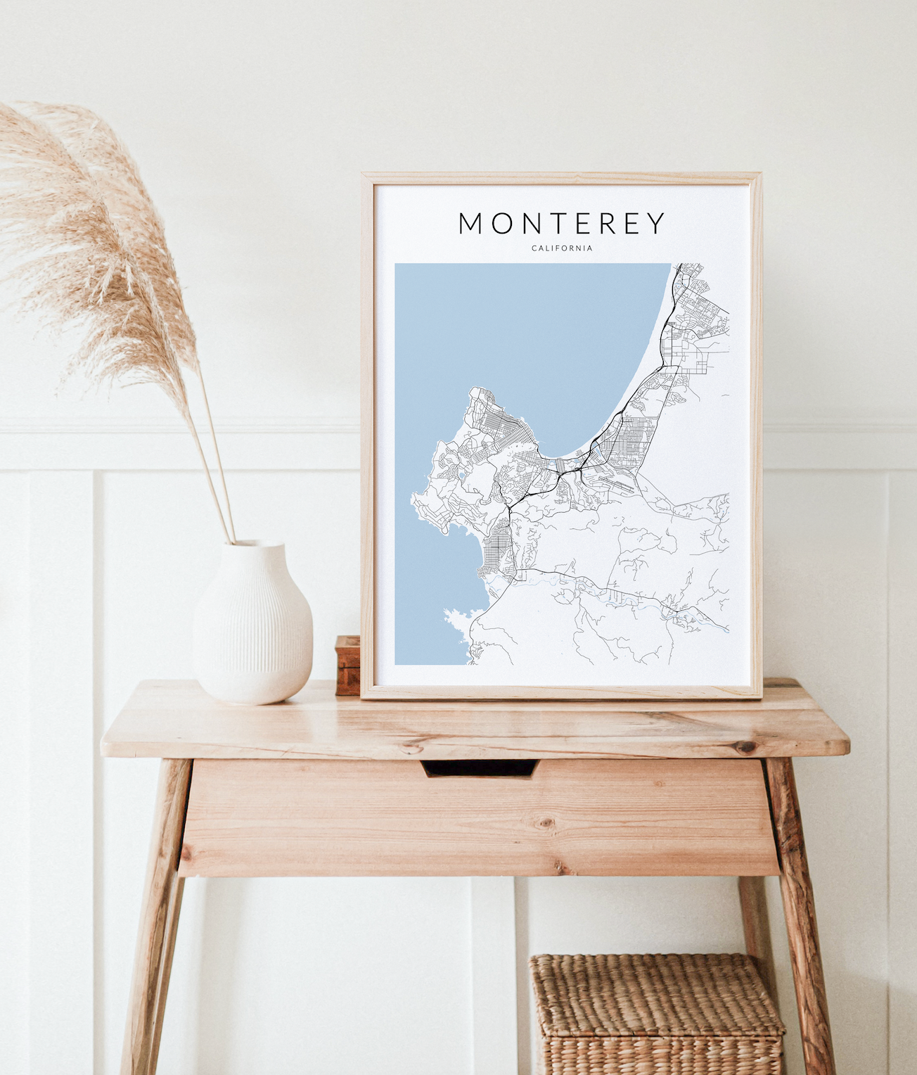 Monterey California Minimalist Map Print